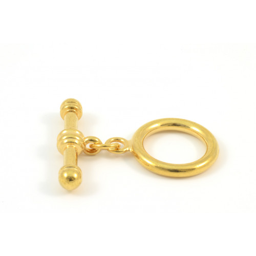 Toggle round 17mm gold plated 